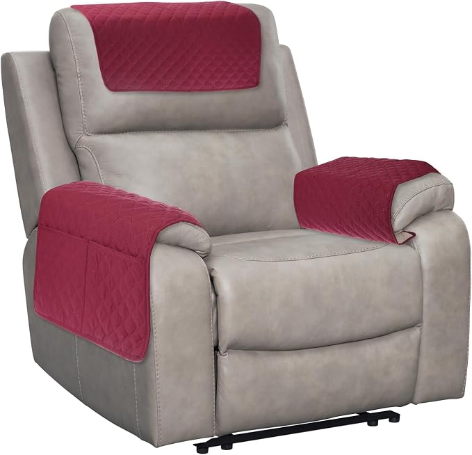 uxcell 3 PCS Armrest Covers, Couch Arm Cover Furniture Protect Slide Recliner by uxcell