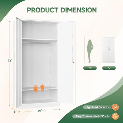 Letaya Metal Wardrobe Cabinets - Image 3
