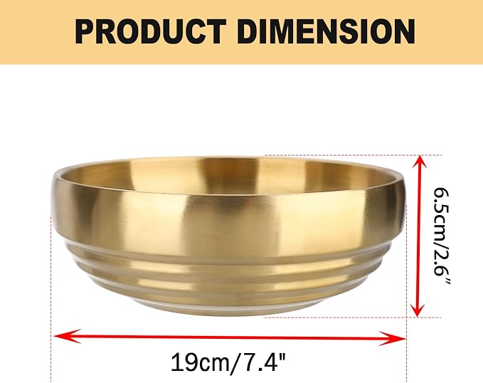 7.4" Gold Decorative Bowl - Image 3
