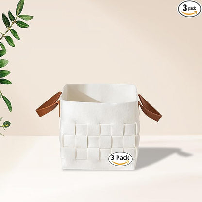 boldmonkey Storage Basket 3 Pack, Medium 10" x10" x10 " Baskets by boldmonkey
