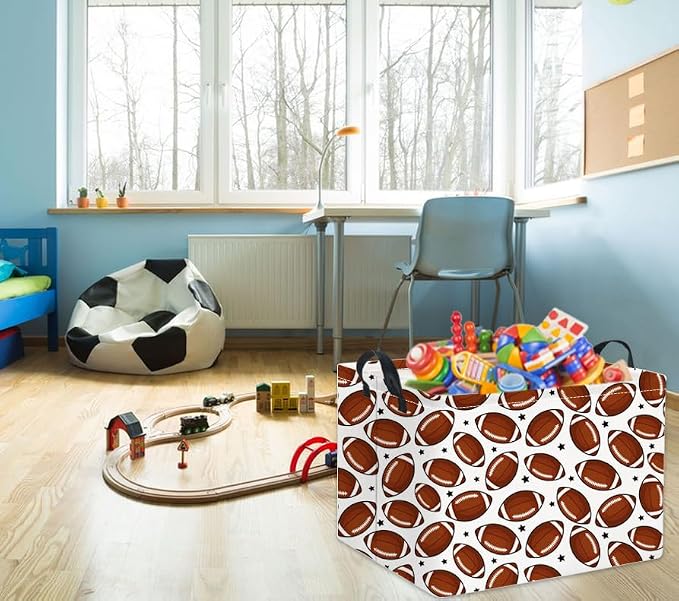 Rectangular Football Basket Kids Baby Storage Basket Cute Kids Toy Storage Bin - Image 2