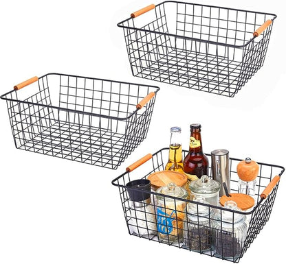 LeleCAT Large black wire baskets by LeleCAT