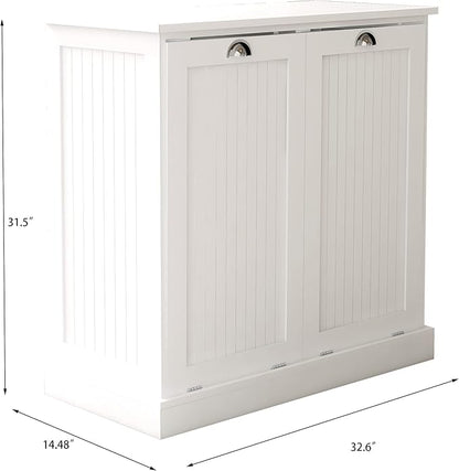 KEIKI Double Tilt-Out Laundry Hamper Cabinet - Image 2
