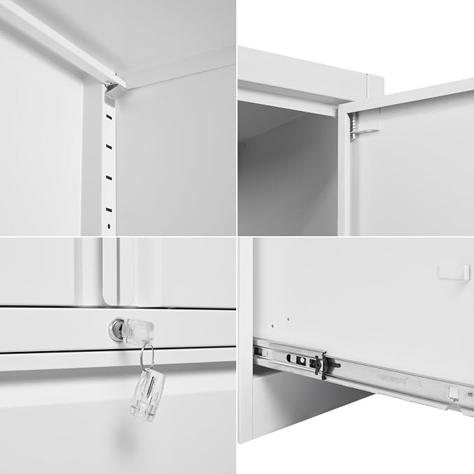 SISESOL Storage Cabinet Metal Display Cabinet - Image 7