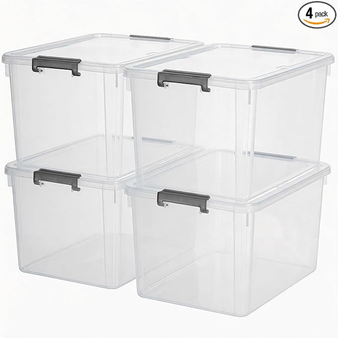 Citylife 44.4 QT Plastic Storage Bins by Anywish