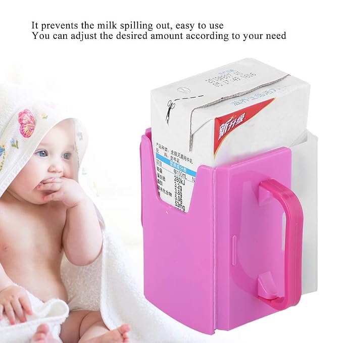 Milk Carton Holder Adjustable Spillproof Milk Drink Holder - Image 3