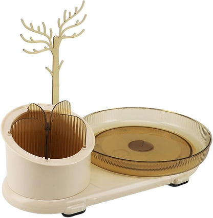 Jewelry Stand Holder Organizer Makeup Brush Organizer 360 Degree Rotatable - Image 3