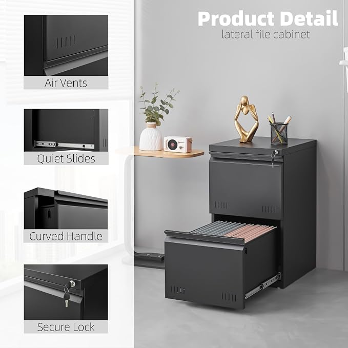 Guizeeopo 2 Drawer File Cabinet - Image 6