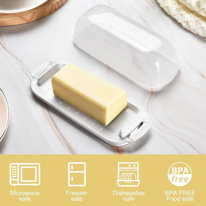 Butter Dish with Clear Lid, Butter Container Holds - Image 6