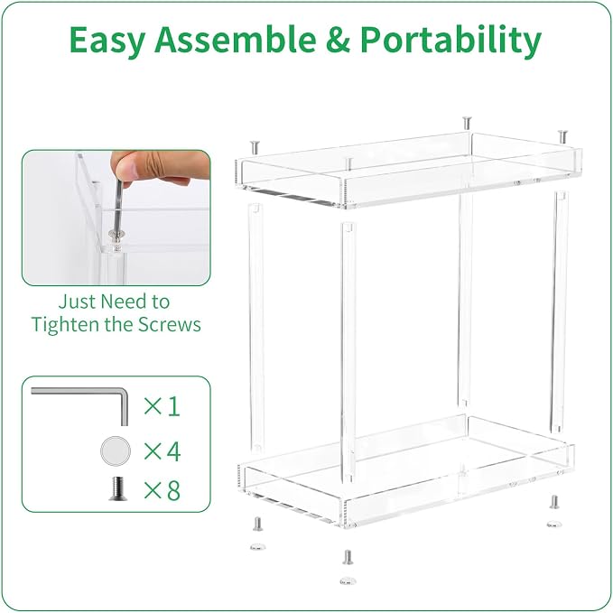 NPPLUS Acrylic Bathroom Counter Organizer, 2-Tier Tray Vanity Counter Organizer - Image 5