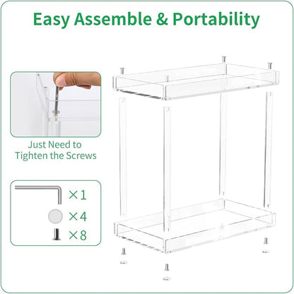 NPPLUS Acrylic Bathroom Counter Organizer, 2-Tier Tray Vanity Counter Organizer - Image 5