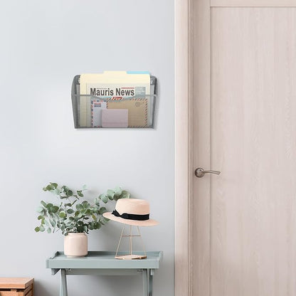 EASEPRES 3 Single Pocket Mesh Hanging File Organizer, Vertical Wall Mounted - Image 7