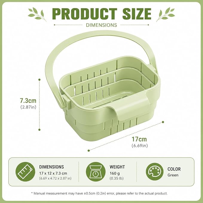 Foldable Hanging Sink Strainer Basket, Removable Food Catcher Drain Rack | - Image 5