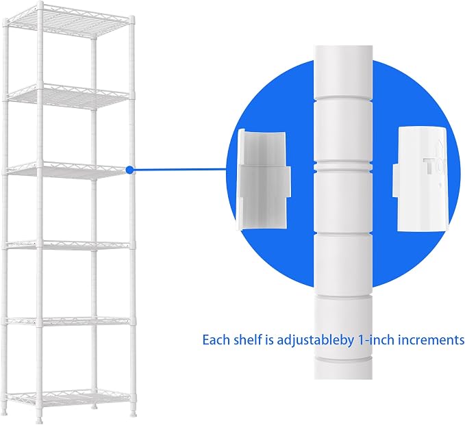 REGILLER 6 Wire Shelving Steel Storage Rack Adjustable Unit Shelves - Image 8