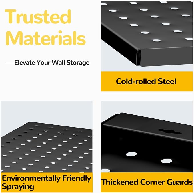 Peg Board, 4 Pack Metal Pegboard Panels - Image 4