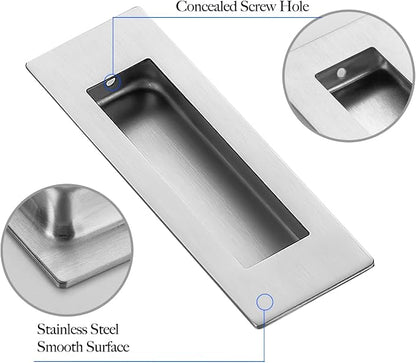 Ravinte Sliding Closet Door Handles Flush Pulls Recessed Finger Pulls - Image 4