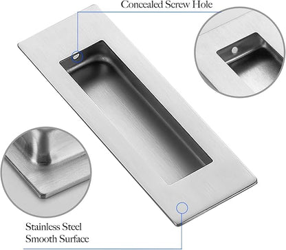 Ravinte Sliding Closet Door Handles Flush Pulls Recessed Finger Pulls - Image 4
