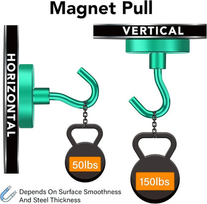 MIKEDE Magnetic Hooks Heavy Duty, 170LB Strong Magnet - Image 3