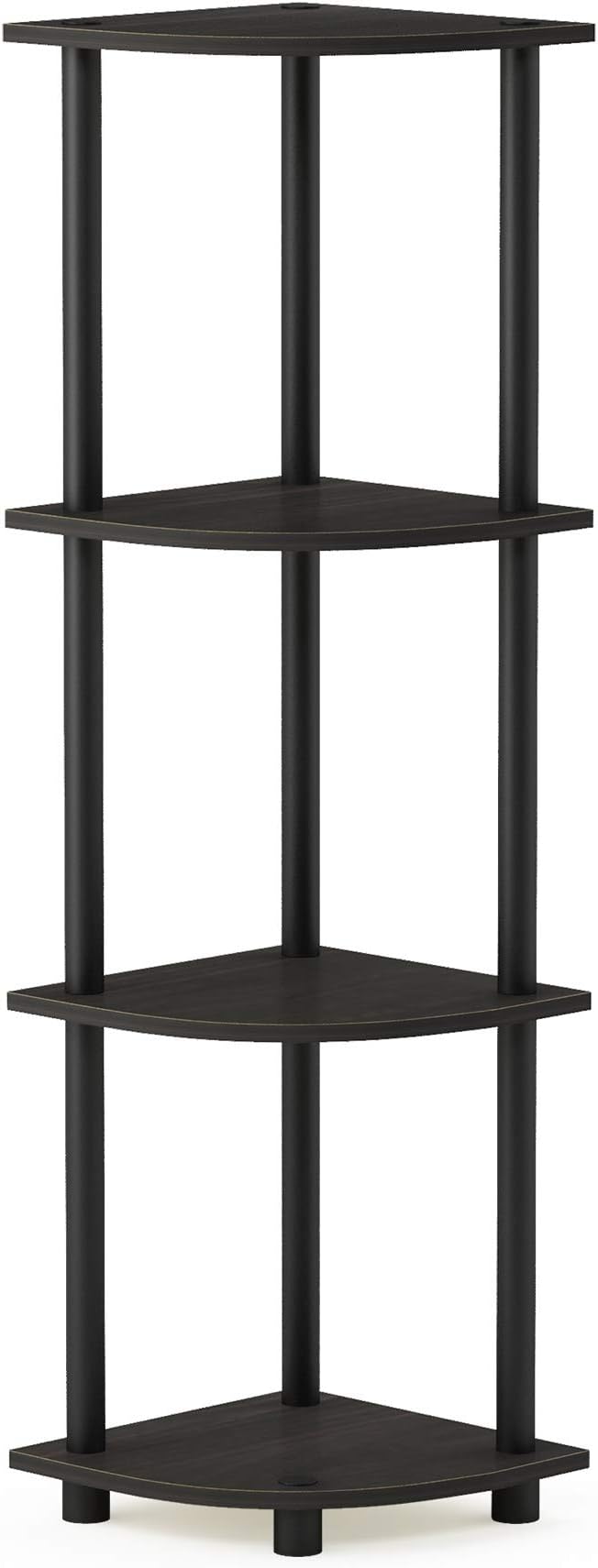 Furinno TURN-N-TUBE Corner Shelf, 4-Tier Corner Bookshelf, Display Storage - Image 7