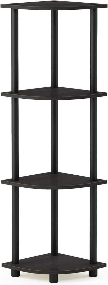 Furinno TURN-N-TUBE Corner Shelf, 4-Tier Corner Bookshelf, Display Storage - Image 7