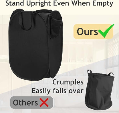 Upgraded Pop-up Laundry Hamper 2 Pack, 70L Laundry Basket - Image 5
