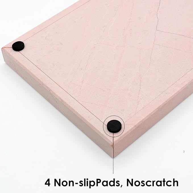 Real Natural Marble Tray for Bathroom, Kitchen and Desktop, Rectangle Genuine - Image 4