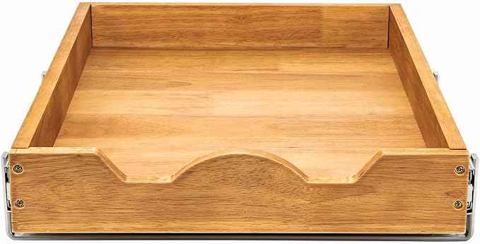 DINDON Pull Out Cabinet Organizer 1 Tier，Single Tier Oak Wood Under Cabinet - Image 8