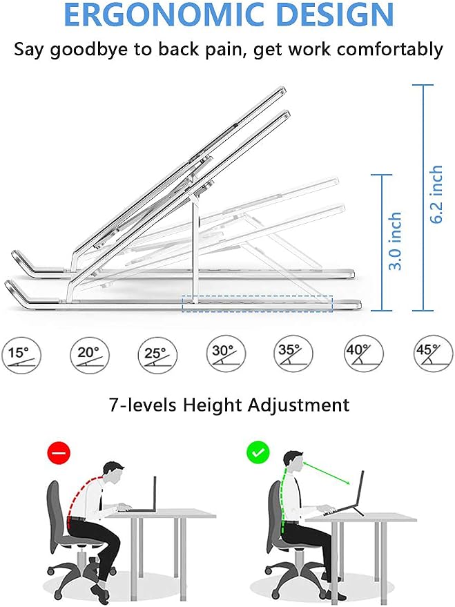 Laptop Stand, Adjustable Aluminum Foldable Portable Holder, Upgrade Whole - Image 6