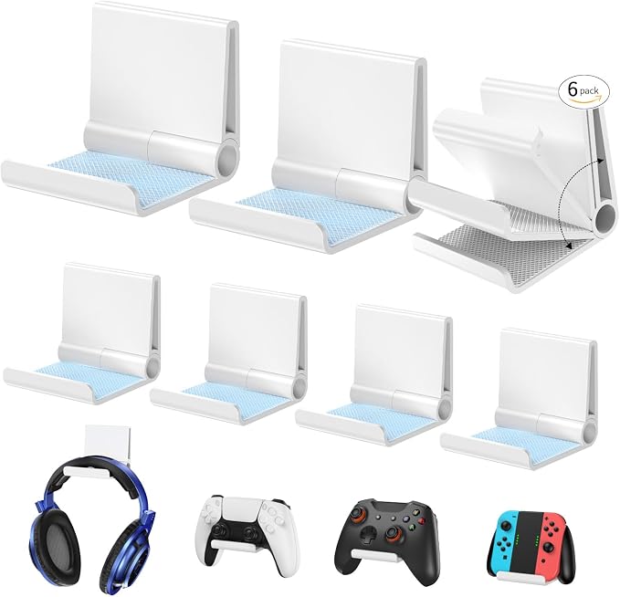 6amLifestyle 6 Pack Foldable Controller Wall Mount Holder by 6amLifestyle