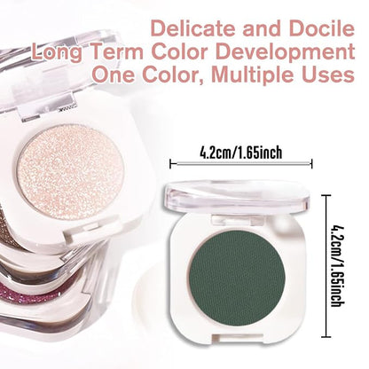 Green Single Matte Eyeshadow Makeup, Neutral Powde Eye Shadow - Image 5