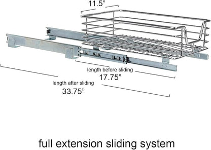 Household Essentials Chrome-Plated Steel Under-Cabinet Pull-Out Organizer - Image 5