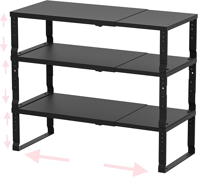 Adjustable Metal Shelving Unit, Stackable & Expendable Storage Rack by HOMEPAGE