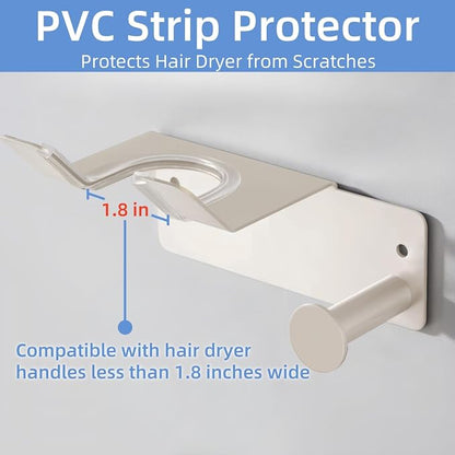 Hair Dryer Holder, Stainless Steel Blow Dryer Holder Self Adhesive, Dyson Hair - Image 3