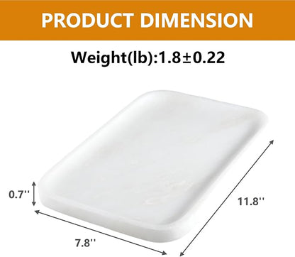 Vanity Tray, 11.8inch Marble Bathroom Tray - Image 5