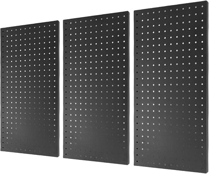 3Pcs Metal Pegboard Panels, 24x12inch Steel Black Pegboards Wall Organizer - Image 9