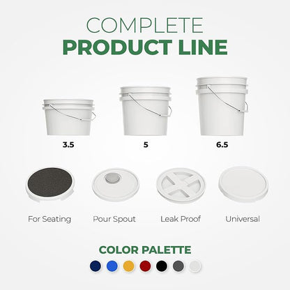 EconoHome 5-Gallon White Bucket Pail Container - Image 8