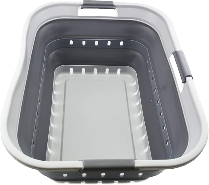 SAMMART 42L Collapsible Plastic Laundry Basket by SAMMART