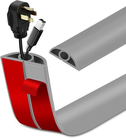 Floor Cord Cover Self Adhesive Cord Hider Floor Extension Cord Covers by LSGCQ