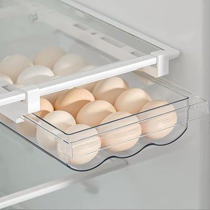 Egg Holder For Refrigerator，Mini Fridge Drawer Organizer Egg Storage Bin Clear - Image 7