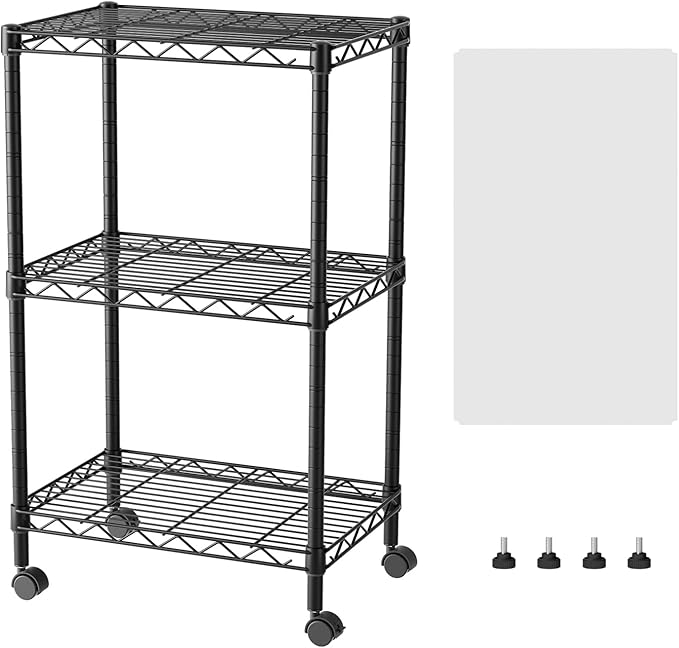 SINGAYE 3 Small Shelves Storage Shelf Wire Shelving Unit Metal Shelf Adjustable by SINGAYE