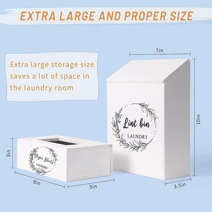 Magnetic Lint Bin and Dryer Sheet Holder Set - Image 4