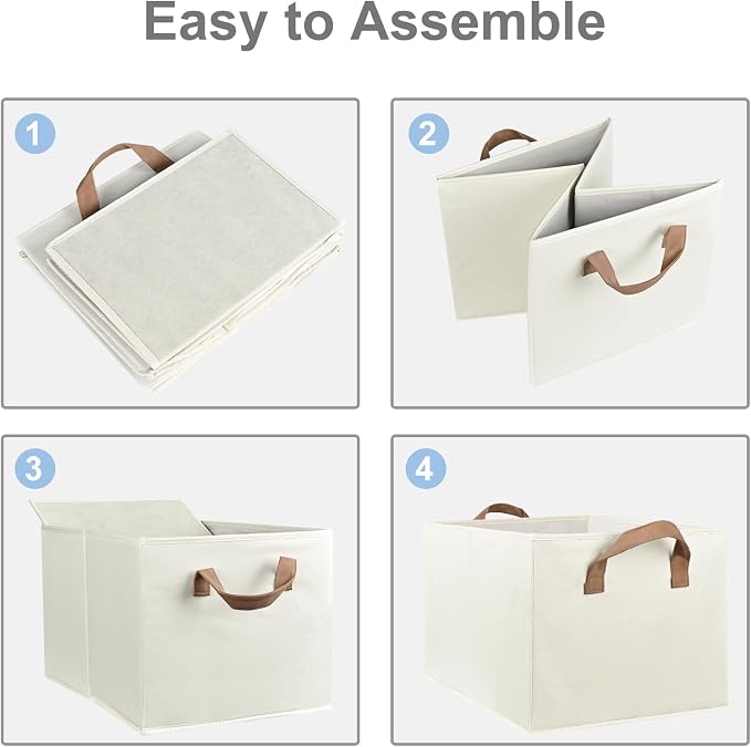 Closet Storage Bins, Fabric Closet Organizers and Storage Basket - Image 3