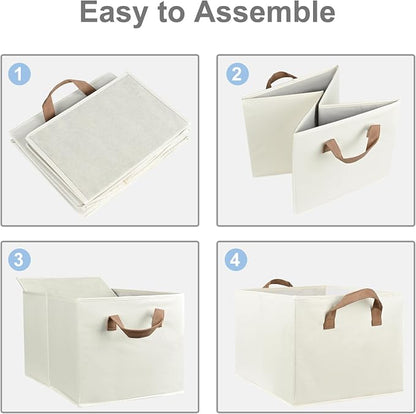 Closet Storage Bins, Fabric Closet Organizers and Storage Basket - Image 3