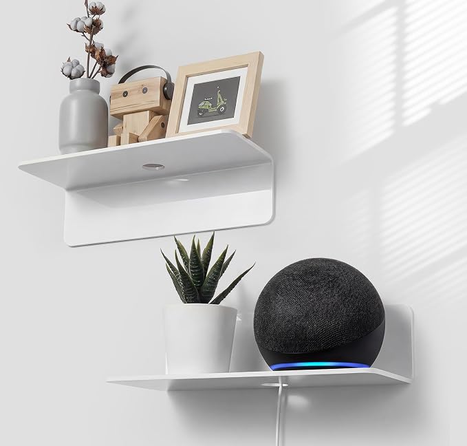 OAPRIRE White Floating Shelves Wall Mounted Set of 2 by OAPRIRE