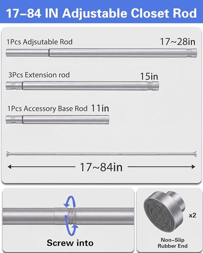 Closet Rod, No Drill Tension Closet Rod - Image 8