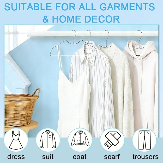 King Mills Short Neck Hangers for Clothes, 20in Heavy Duty Stainless Steel - Image 7
