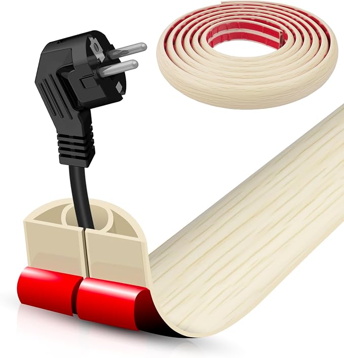 Floor Cord Cover Self Adhesive Cord Hider, 10FT Cable Management, Extension by DBHXXMB-HH