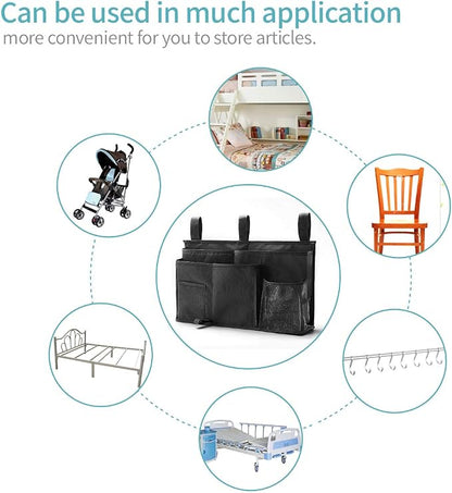 Bseash Bunk Bed Organizer, Bedside Caddy Hanging Bed Organizer Storage Bag 8 - Image 5