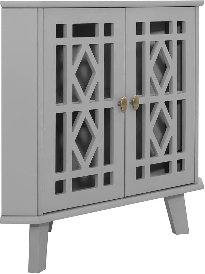 Scurrty 32'' Corner Shelf Stand, Small Corner Table Sideboard Cabinet - Image 9