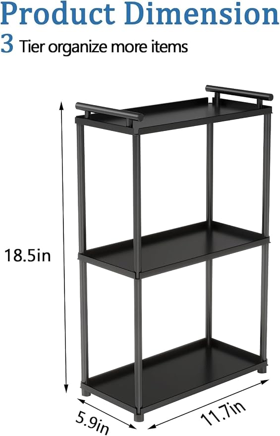 VOTZAAQ 3 Tier Bathroom Organizer Countertop, Stainless Steel Perfume Tray and - Image 2